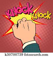 Knock door hand Knock door hand