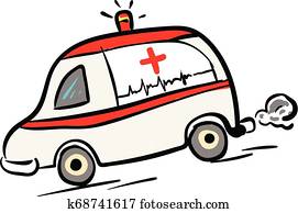 krankenwagen, auto, in, binse, abbildung, farbe, vektor, wei?, hintergrund krankenwagen, auto, in, binse, abbildung, farbe, vektor, wei?, hintergrund