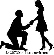 propuesta, hombre, en, rodillas, preguntar, el suyo, esposa, a, casar, él