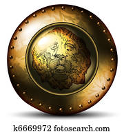 shield ancient wirh lion shield ancient wirh lion