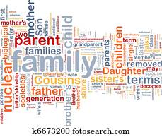 Background concept wordcloud illustration of family