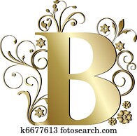 capital letter B gold capital letter B gold