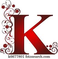 capital letter K red