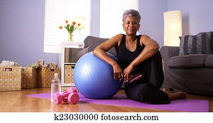 Happy healthy black grandma Happy healthy black grandma