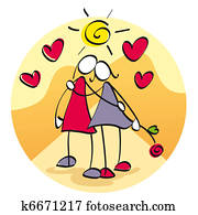 pareja lesbiana, el caminar junto