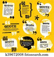 vetorial, citação, decoração, etiquetas, jogo, 4