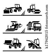 בניה של דרך, מכונות