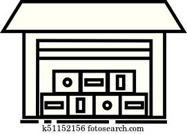 倉庫 トラック 貨物 ローダー 機械類 詳しい Editable シルエット イラスト コレクション 背景 ベクトル クリップアート 切り張り イラスト 絵画 集 K Fotosearch