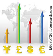 Currency business graph Currency business graph