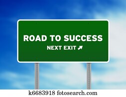 Road to Success Highway Sign