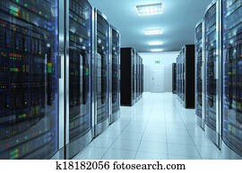 Server room in datacenter Server room in datacenter