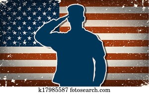 US Army soldier saluting vector US Army soldier saluting vector