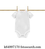 Download Vector Realistic Blue and Pink Blank Baby Bodysuit ...