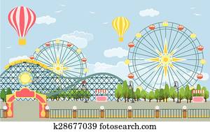 Amusement Park Clip Art Vectors | Our Top 1000+ Amusement Park EPS