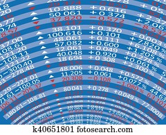 Digital Stock exchange panel