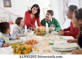Family All Together At Christmas Dinner Family All Together At Christmas Dinner
