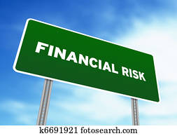Financial Risk Highway Sign Financial Risk Highway Sign