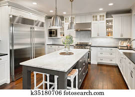 kitchen in luxury home