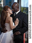 Modern attractive multi racial couple