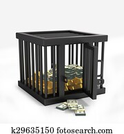Money in cage