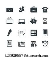 Office Work Workplace Business Financial Web Icons Office Work Workplace Business Financial Web Icons