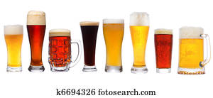 set with different beer set with different beer