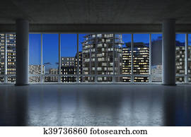 3d - empty conference room - night 3d - empty conference room - night