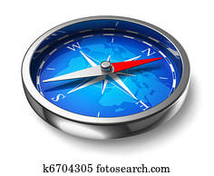 Blue metal compass Blue metal compass