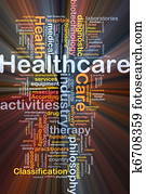 cuidados de saúde, fundo, conceito, glowing