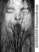 Ghost woman in the woods Ghost woman in the woods