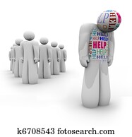 hilfe, -, alleine, person, gleichfalls, traurig, und, bedürfnisse, hilfe