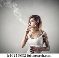 Woman smoking Woman smoking