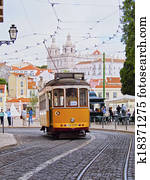 antigas, bonde, em, lisboa