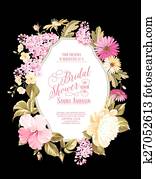 Bridal shower invitation. Bridal shower invitation.
