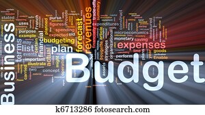 Budget background concept glowing Budget background concept glowing