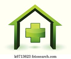 green health house and cross green health house and cross