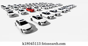 Hundreds of Cars, One Red Hundreds of Cars, One Red