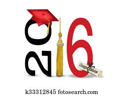 red 2016 graduation cap and tassel red 2016 graduation cap and tassel