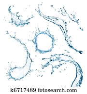 water splash collage