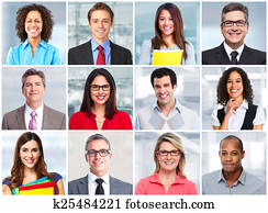 Business people face. Business people face.