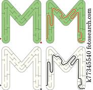 leicht, alphabet, labyrinth, -, buchstabe m leicht, alphabet, labyrinth, -, buchstabe m