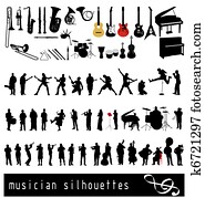 musican silhouettes musican silhouettes