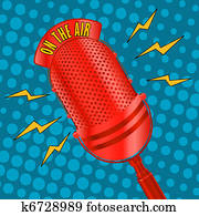 Pop art microphone Pop art microphone