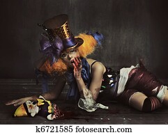 Scary monster clown Scary monster clown