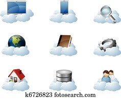 vektor, heiligenbilder, für, wolke, rechnen vektor, heiligenbilder, für, wolke, rechnen
