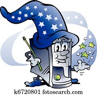 Wizard Computer Repair Mascot Wizard Computer Repair Mascot