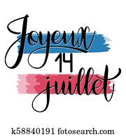 Bastille day hand drawn lettering. Bastille day hand drawn lettering.
