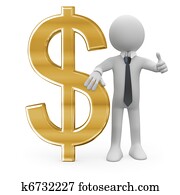 Business with the dollar sign Business with the dollar sign