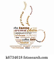 coffee cup made up with words coffee cup made up with words