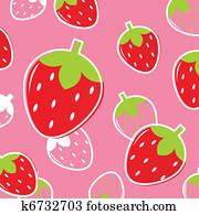 Fresh Strawberry Fruit pattern or background: pink & red